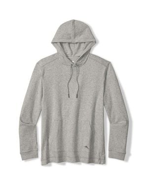 Tommy Bahama Sand Runner Heathered Cotton Pullover Hoodie - Gray