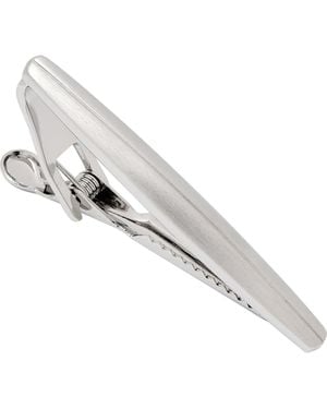 Link Up Two Tone Matte Shiny Tie Bar Cufflinks And Stud Sets - Metallic