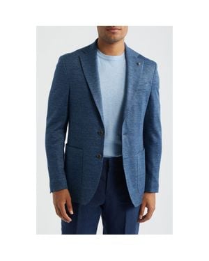 Jack Victor Hampton Knit Cotton & Wool Mélange Sport Coat - Blue