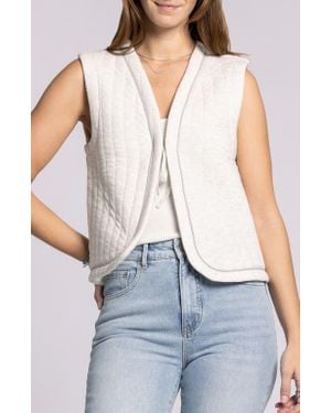 Thread & Supply Joplin Quilted Cotton Tie Front Vest - White