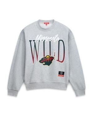 Mitchell & Ness Minnesota Wild Hockey Night Sweatshirt - Gray
