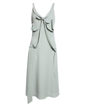 Acne Studios Dowla Bow Heavy Silk Georgette Dress - Gray