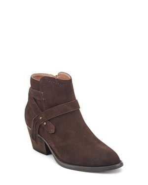 Earth Corbin Fringe Strap Ankle Bootie - Brown