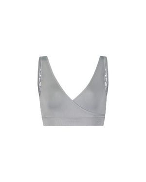 BRABAR Hug Lace-Back Sports Bra - Gray
