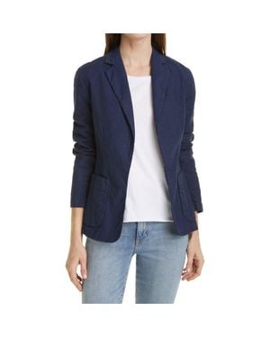 Frank & Eileen Dublin Performance Italian Stretch Cotton & Linen Jacket - Blue