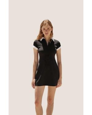 Goldie Byrd Contrast Collar Dress - Black