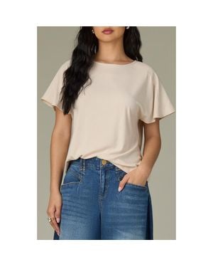 Wit & Wisdom Mixed Media Knit Top - Blue