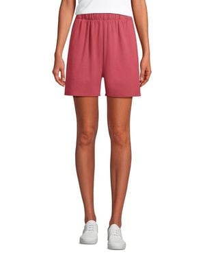 Lands' End Sport Knit High Rise Shorts - Red