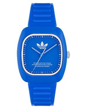 adidas Retro Wave Two Bio-Resin Strap Watch, 37Mm - Blue