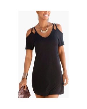 Lascana Cold Shoulder Dress - Black