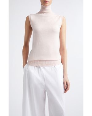 Sportmax Eschimo Sleeveless Wool Turtleneck Sweater - White