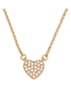 Kate Spade Pavé Heart Mini Pendant Necklace - Metallic