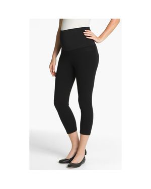 Maternal America Post Support Crop Maternity Leggings - Black