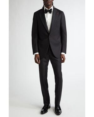 Isaia Sanita Wool Tuxedo - Black
