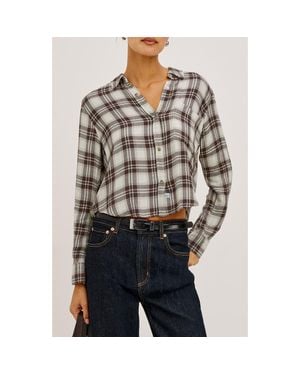 Rails Hunter Plaid Button-Up Shirt - Gray