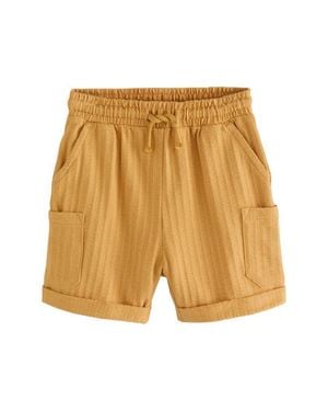 Next Kids' Textured Cotton Jersey Shorts - Yellow