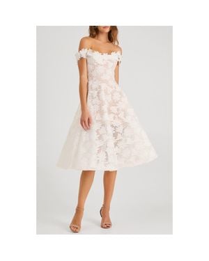 helsi tory strapless beaded floral mesh mini dress Helsi 