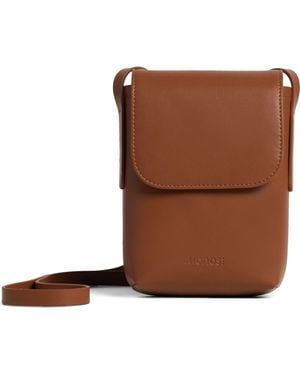 Monos Slender Crossbody Bag with Organized Compartments - Brown