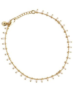 Madewell Enamel Chain Anklet - Metallic