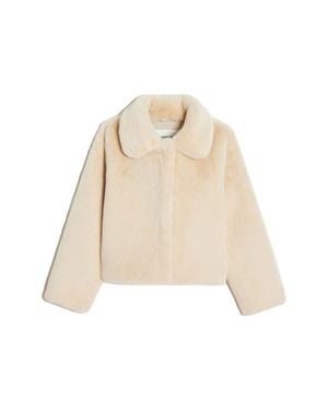 Apparis Kids' Elis Pluche Faux Fur Coat - Natural