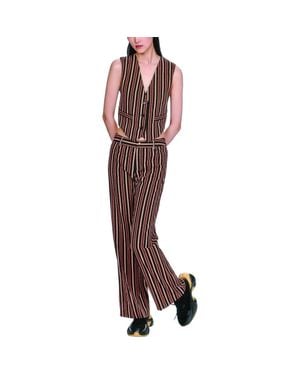 Anna Sui Pinstripe Pants - Red