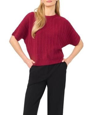 Halogen® Short Dolman Sleeve Sweater - Red