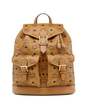 MCM Small Aren Drawstring Backpack - Metallic