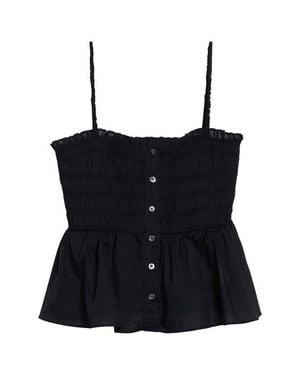 Veronica Beard Tullia Smock Top - Black