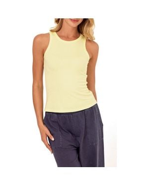 Threads For Thought Bailey Feather Ribbed Tank - White