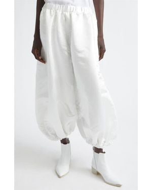 Comme des Garçons Crop Satin Balloon Pants - White