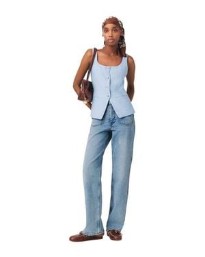 Maje Long Tailored Jacket - Blue