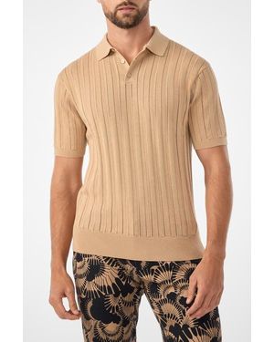 Mr Turk Kensington Short Sleeve Knit Polo - Blue