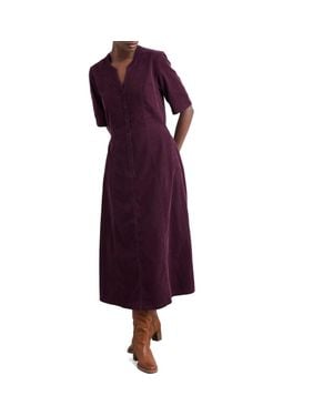 Seasalt Cornwall Wightwick Organic Cotton Denim Midi Dress - Purple
