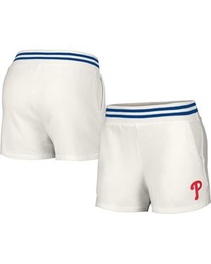 Lusso Philadelphia Phillies Maeg Tri-Blend Pocket Shorts - White