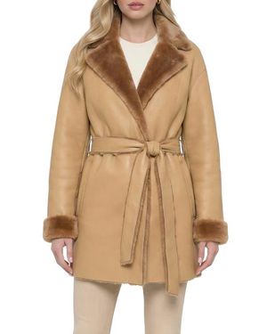 Gorski Merino Genuine Shearling Stroller, Belt - Multicolor