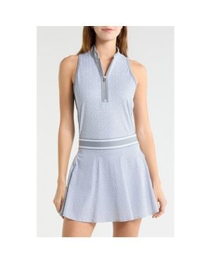 Greyson Pathfinder Vest Sleeveless Half Zip Golf Top - Blue