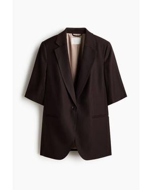 H&M Short-Sleeved Blazer - Black
