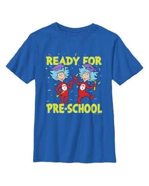 Dr. Seuss Boys' Ready For Pre-School T-Shirt - Blue
