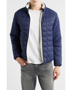 Taion Reversible Fleece Down Jacket - Blue