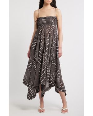 Damson Madder Nani Handkerchief Hem Sundress - Brown
