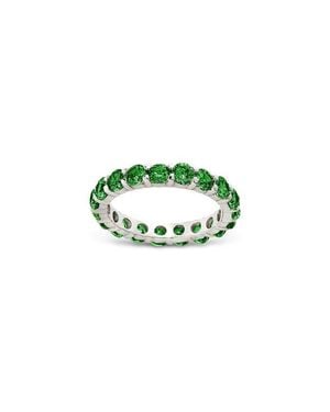 Sterling Forever Gracie Cubic Zirconia Eternity Ring - Green