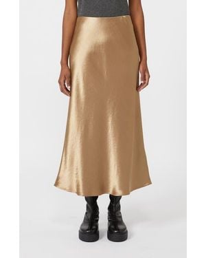 MM by Max Mara Alessio Bias Cut Maxi Skirt - Natural