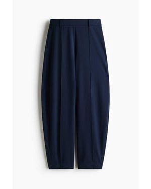 H&M Jersey Barrel-Leg Pants - Blue