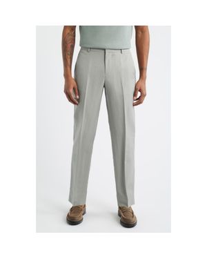Open Edit Linen Blend Pants - Gray