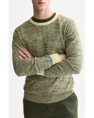 Scotch & Soda Regular Fit Melange Cotton Pullover - Green