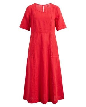 Seasalt Cornwall Grass Wave Midi Dress - Red