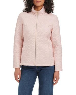 Kate Spade Short Spade Flower Quilted Jacket - Red