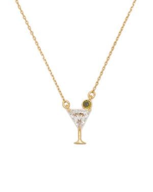 Kate Spade Shaken Or Stirred Mini Pendant Neckalace - Metallic