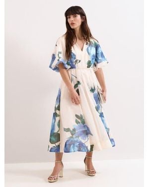 Phase Eight Adeline Floral Midi Dress - White