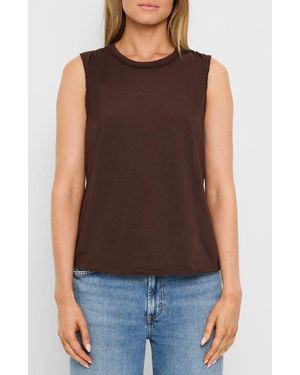 Michael Stars June Supima Cotton Slub Jersey Tank - Brown